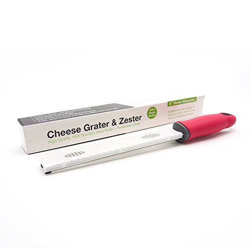 Stainless Steel Grater, Cheese, Lemon, Ginger & Potato Zester with Plastic Cover