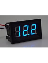 SMAKN 0.56" 3 Wire de 3 dígitos DC 0   100 V LED azul voltímetro digital Voltaje Módulo de visualización con Reverse Protección