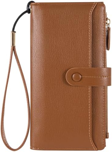 Amazon.com: FT FUNTOR Women's Big Fat RFID Blocking Wallet Leather