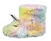Girls Family Colorful Unicorn Slippers Slip-on Anti-Skid Hard Sole Rainbow Booties for Big Kids Size 4-5 US Colorful
