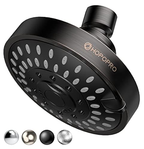 High Pressure Shower Head – 5 Spray Modes, 4.1 Inch Fixed Showerhead, Self-Cleaning Nozzles, 360° Adjustable, Easy Install - View #2
