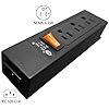 Conntek-Power-Strip-125V-7-12-Inch-Housing-IEC-C14-to-US-3-Prong-Power-Strip-3-Outlets-with-AC-Adapter-Space