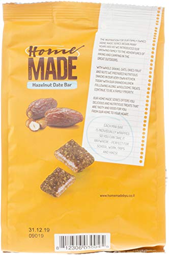 Mini Date Bars With Hazelnut, (2 Pack, 24 Bars in Total) Made with Just 2 Familiar Ingredients, Only 43 Calories Per Bar