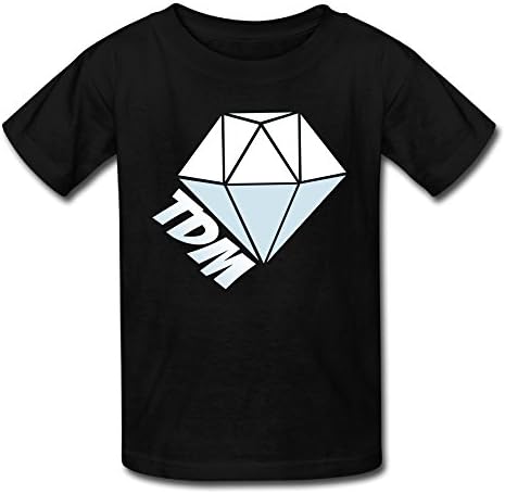 DEBIEW Kid's TheDiamondMinecart TDM Logo T-shirt Black