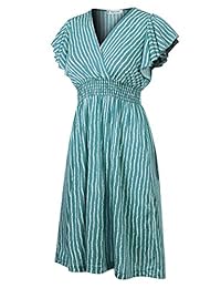 Diseño de Olivia Vestido de princesa con cuello en V profundo para mujer