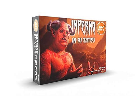 Inferno and Red Creatures Set - AK Interactive Acrylic 3g Paints- AK11604