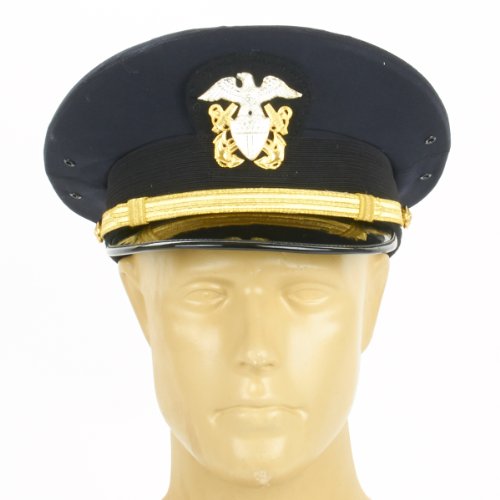 U.S. WWII Naval Officer Blue Peaked Visor Cap- Size US 7.25 (58cm)
