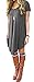 DEARCASE Women's Short Sleeve Casual Loose T-Shirt Dress Grey M