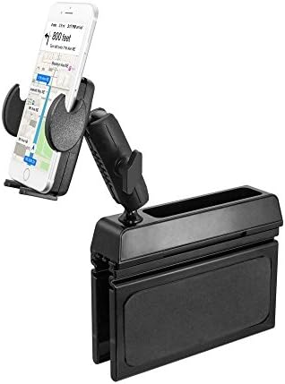 Premium Phone Car Mount Front or Backseat Holder Wedge Console for Samsung Galaxy S 9, S9 Plus, S8 S7 Note 8/iPhone 8 7 6 (all 4-6") Cell Phones w/Antivibration Swivel Cradle (with or without case)