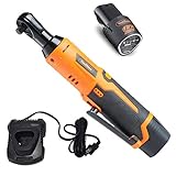 VonHaus Cordless Electric Ratchet Wrench Set with 12V Lithium-Ion Battery and Charger Kit 3/8