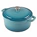 Zelancio Cookware 6 Quart Enameled Cast Iron Dutch Oven Cooking Dish with Self-Basting Lid, Teal