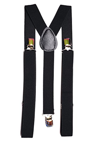 Leema Youth Suspenders-Black-Youth One Size