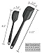StarPack Basics Silicone Spatula Set of 2 (1 Small, 1 Large), High Heat Resistant to 480°F, Hygienic One Piece Design, Non Stick Rubber Cooking Utensil Set (Gray Black)