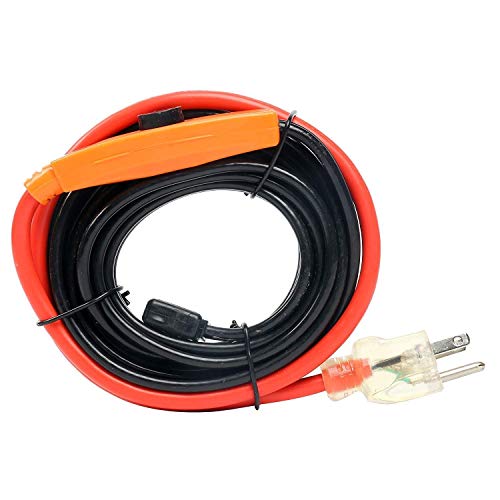9milelake Cold Weather Pipe and Valve Heating Cable with Built-in Thermostat - 9 Feet
