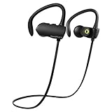 Wireless bluetoothHeadphones Sport Wireless in-Earphones with Earhook 4.1 Earbuds with Microphone Sweatproof Noise cancelling Headphones for Workout Running Gym(Black)