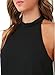 Fantaist Women's Halter Neck Sleeveless Lace Trim Loose Shift Mini Casual Dress (XS, FT610-Black)