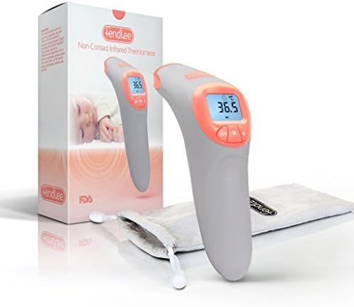 Fendlee Digital Infrared Non-Contact Forehead Thermometer Suitable for Infants Toddlers and Adults Instant & Accurate for Home or Pediatric Use Celsius or Fahrenheit FDA & CE Approved Grey
