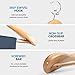 High-Grade Wooden Hangers - Heavy-Duty Coat Hangers with Wide Shoulders - Set of 6 with 6.3cm Shoulder Flares for Suits and Garments - Includes Trouser Bar