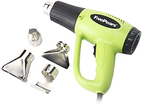 FivePears 220V 2000W Dual Temperature Heat Gun Kit with Four Metal Nozzle Attachments