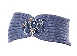 Crystal Blossom Angora Winter Headband