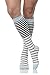 VIM & VIGR Women's 15-20 mmHg Compression Socks: Falling Stripe - Cloud & Sky (Nylon) (Medium)