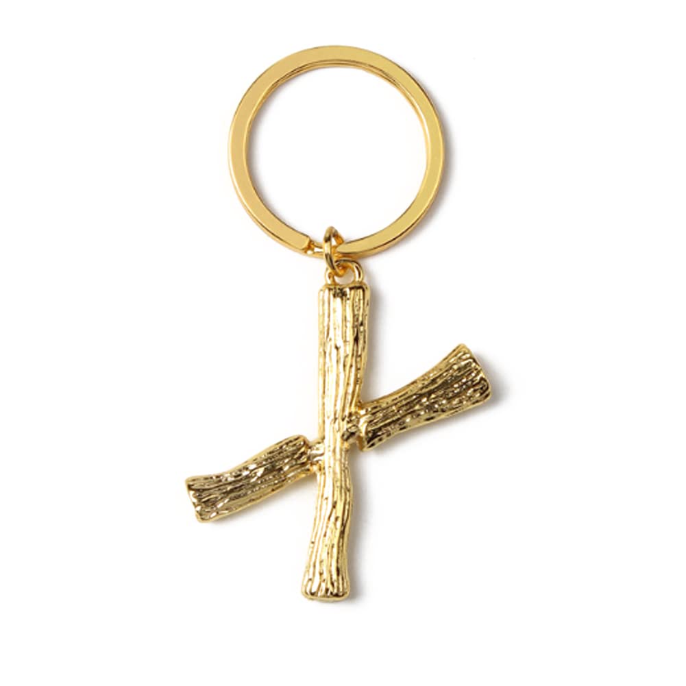ARFUKA Keyring Alphabet Keychain Stainless Steel Letter X Initial Key Ring Birthday Key Chain for Men and Women Gold