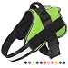 Dog Harness No Pull Reflective Adjustable Pet Vest with Handle for Outdoor Walking- No More Pulling, Tugging or Choking(Green,M)