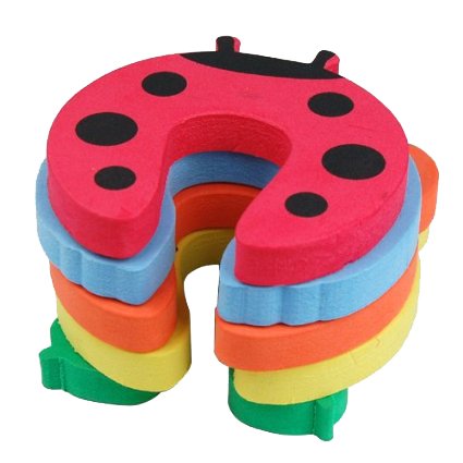 Miraclekoo 7 Pcs Children Safety Animal Foam Door Stopper Cushion Cushiony Finger Pinch Guard Set for Baby, Each Animal