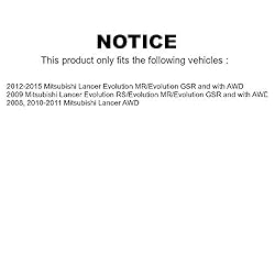 Front Wheel Bearing And Hub Assembly Pair For