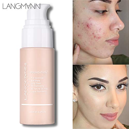 Langmanni Makeup Foundation Liquid Natural Concealer Brighten Skin Color Waterproof Sweatproof cosmetic Concealer (#05 Sand)