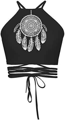 Women's Teens Girls Juniors Halter Sexy Vest Crop Top Shirt