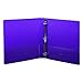 Samsill Fashion Color Durable 3 Ring View Binders, 1 Inch Round Ring, Customizable Clear View Cover, Purple, Two Pack