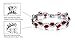 Girl Era Elegant Sexy Red Cubic Zirconia Crystal Waves Tennis Bracelet Charm Bracelets for Womens