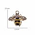 JulieWang 12pcs Enamel Bees Charms for Women Jewelry Necklace Making Pendants (Gold)