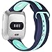 Maledan Sport Bands Replacement for Fitbit Versa/Versa Lite/Special Edition Women Men, Small, Blue/Teal