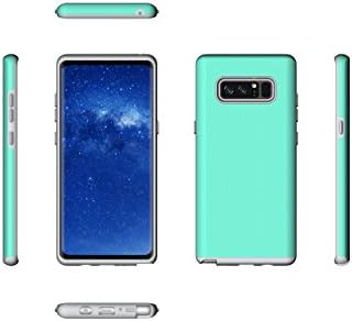 Samsung Galaxy Note 8 Case Shockproof Cover Rugged Green- Soft TPU and Dual Layer for Extra Shock Absorption, Anti Scratch Bumper and Non Slip Cover, It Protects Your Phone From Any Damage or Drops