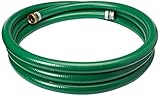 1-1/2" x 20' PVC Style G (Green) Suction Hose with Aluminum Pin Lug Fittings