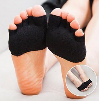 Invisible Sock for Women Wear Highheel Shoe or for Yoga or for Dance UPINSHOP TWO Pair-BLACK