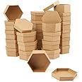 Factory Direct Craft Paper Mache Hexagon Shaped Boxes-(24 Pieces) These Small Hexagon Papier Mache Boxes Include Lids & Have Smooth Surfaces
