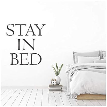 Amazon Com Banytree Stay In Bed Wall Sticker Funny Bedroom