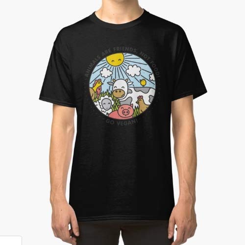 Amazon Com Les Animaux Sont Des Amis Pas De La Nourriture Devenir Vegetarien T Shirt Classique Handmade
