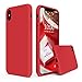 SURPHY Silicone Case for iPhone Xs Max Case, Soft Liquid Silicone Shockproof Phone Case (with Microfiber Lining) Compatible with iPhone Xs Max (2018) 6.5 inches (Red)