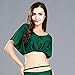 ROYAL SMEELA Belly Dance Costume for Women Bat Sleeve Tops Backless Loose Fit Belly Dance Tops Belly Dancing Outfit Carnival Green