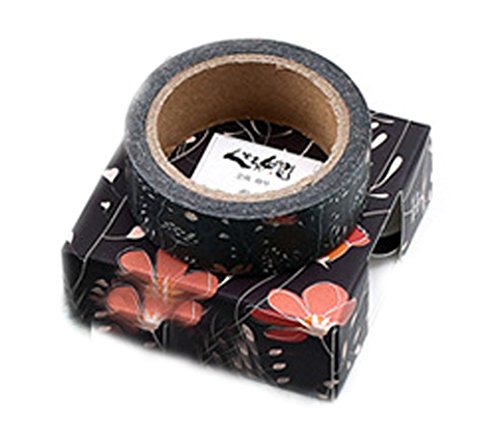 Beautiful Archaistic Flower Sticky Washi Tape Notebook Masking DIY Decoration Tag (Hemerocallis Fulva)