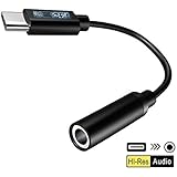 Pixel 2 Type C to 3.5mm Headphone Audio Adapter, USB C Male to 3.5mm Female Jack Aux Adapter with Realtek Chip/Hi-res/DAC Earphone for Google Pixel 2/XL, Moto Z, HTC U11, Essential Ph-1, Samsung S8/N8
