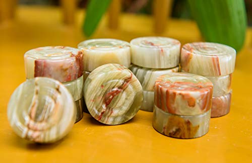 Radicaln Marble Big Board Games Complete Checker Figures - Suitable for 16 Inches Checkers Board - Antique 32 Checker Pieces Set - Completely Marble Handmade Non-Wooden Draughts (White & Green Onyx) Radicaln Marble Big Board Games Complete Checker Figures - Suitable for 16 Inches Checkers Board - Antique 32 Checker Pieces Set - Completely Marble Handmade Non-Wooden Draughts (White & Green Onyx)