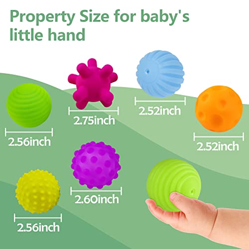 ROHSCE 10 Pack Sensory Balls for Babies Kids, 6 to 12 Months Baby Toy
