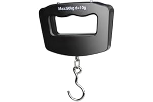 Portable Digital Luggage Scale with Hook 50kg Maximum Capacity LCD Display Handheld Electronic Weighing Scale for Travel Fish