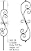 Satin Black 16.1.25 S-Scroll Iron Baluster for Staircase Remodel, Box of 5