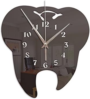 Shuangklei Wall Clock Dental Ornament Wall Clock,Black
